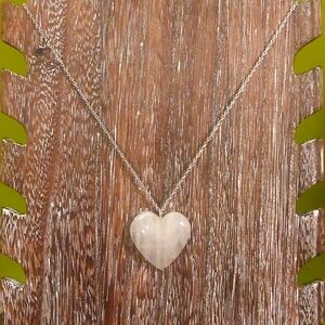 Rose Quartz Heart Necklace